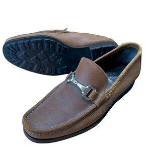 Allen Edmonds Fiesole Italian Waxed Leather Slip on Loafer Like New Brown 9